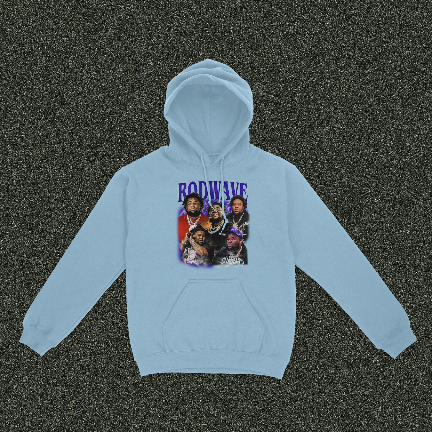 Rod Wave Light Blue Hoodie